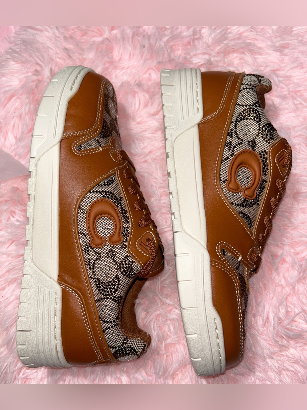 Coach Crystal Signature SoHo Sneaker/ Burnished Amber - Picture 6 of 9